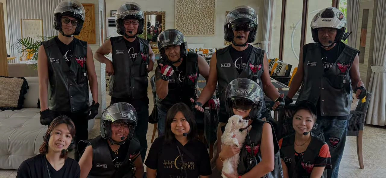 チーム集合写真｜2025年4月 バリ島ハーレーツーリング — TEAM THE GHOST West Bali