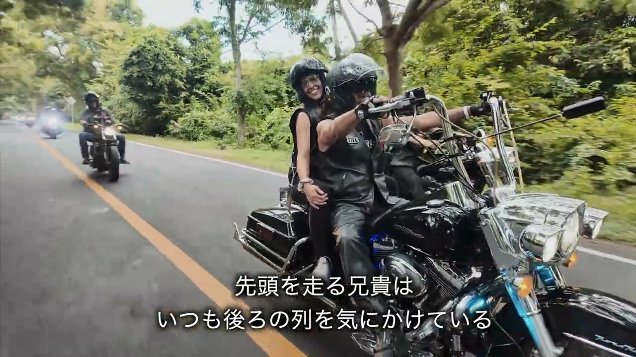兄貴がタンデムで後方の列を気遣う（字幕）｜2025年5月 バリ島ハーレーツーリング — TEAM THE GHOST West Bali