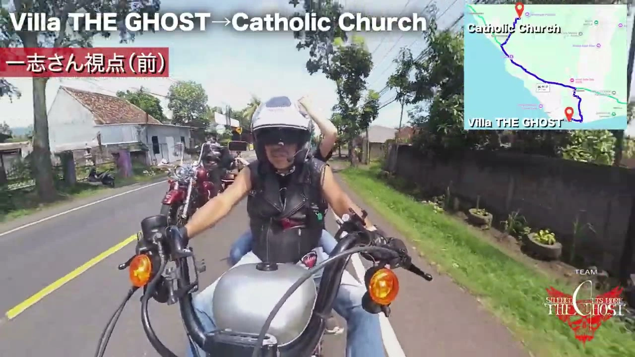 一志さん視点・エイプハンガーで走るライダー｜2025年11月 バリ島ハーレーツーリング — TEAM THE GHOST West Bali